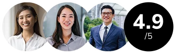 Verified participant profiles and a 4.9 rating